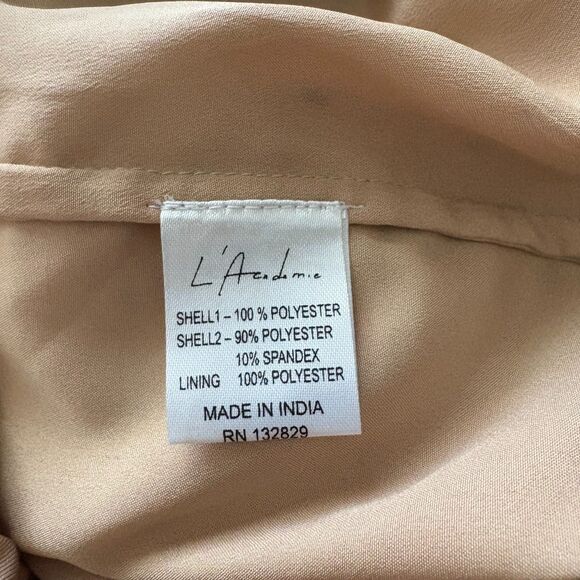 L’Academie Nude Blush Swiss Dot Bodysuit Cami Style Romantic Feminine Size Small - Picture 4 of 4